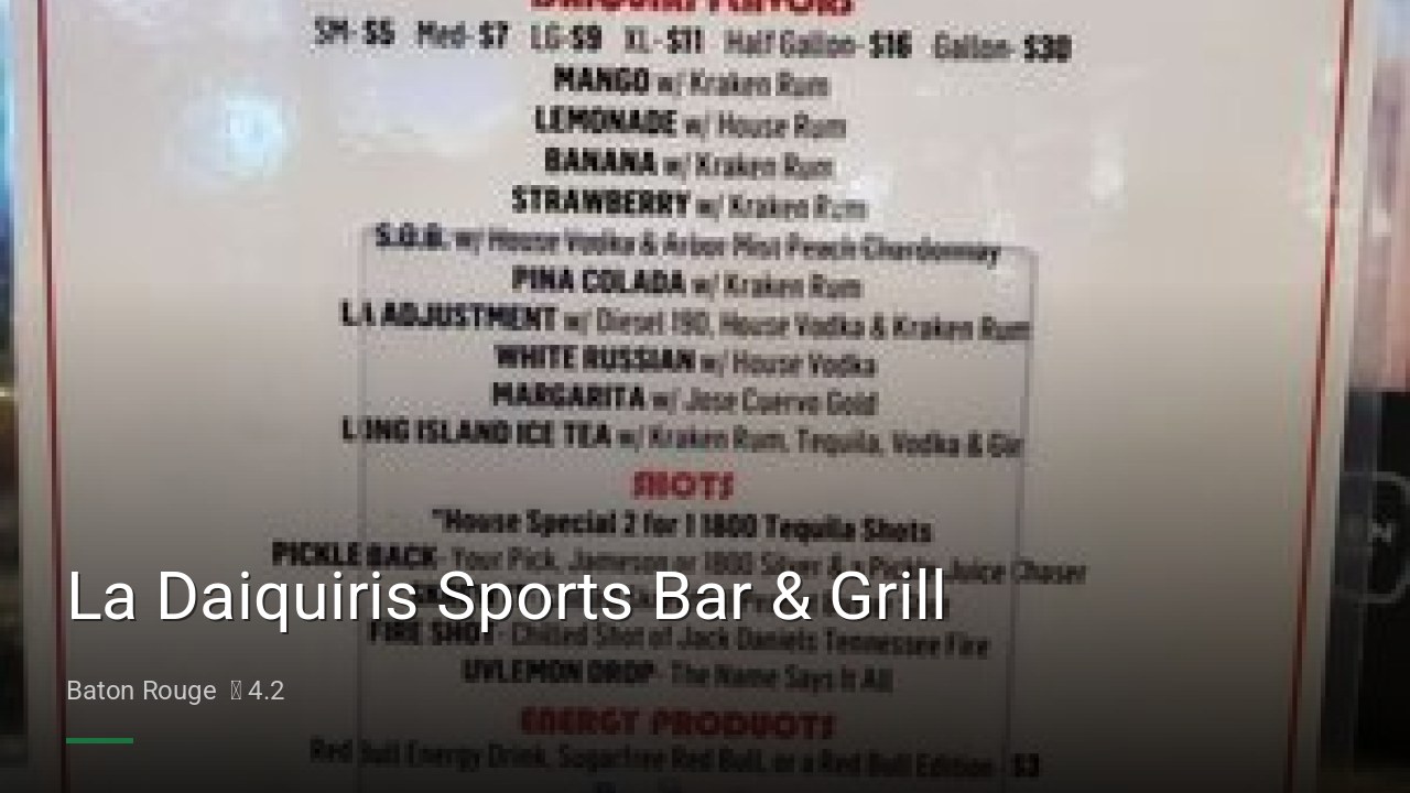 La Daiquiris Sports Bar & Grill - Sports Bars in Baton Rouge