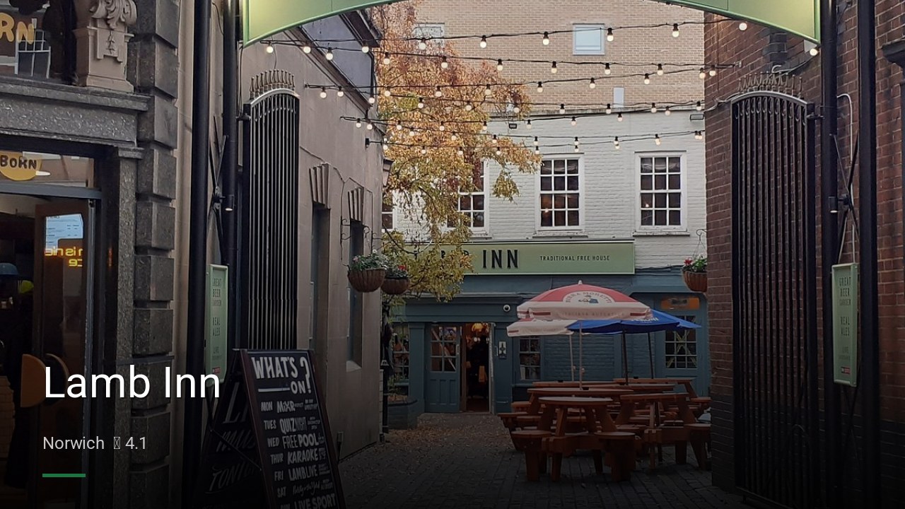 Lamb Inn - Sports Bars in Norwich