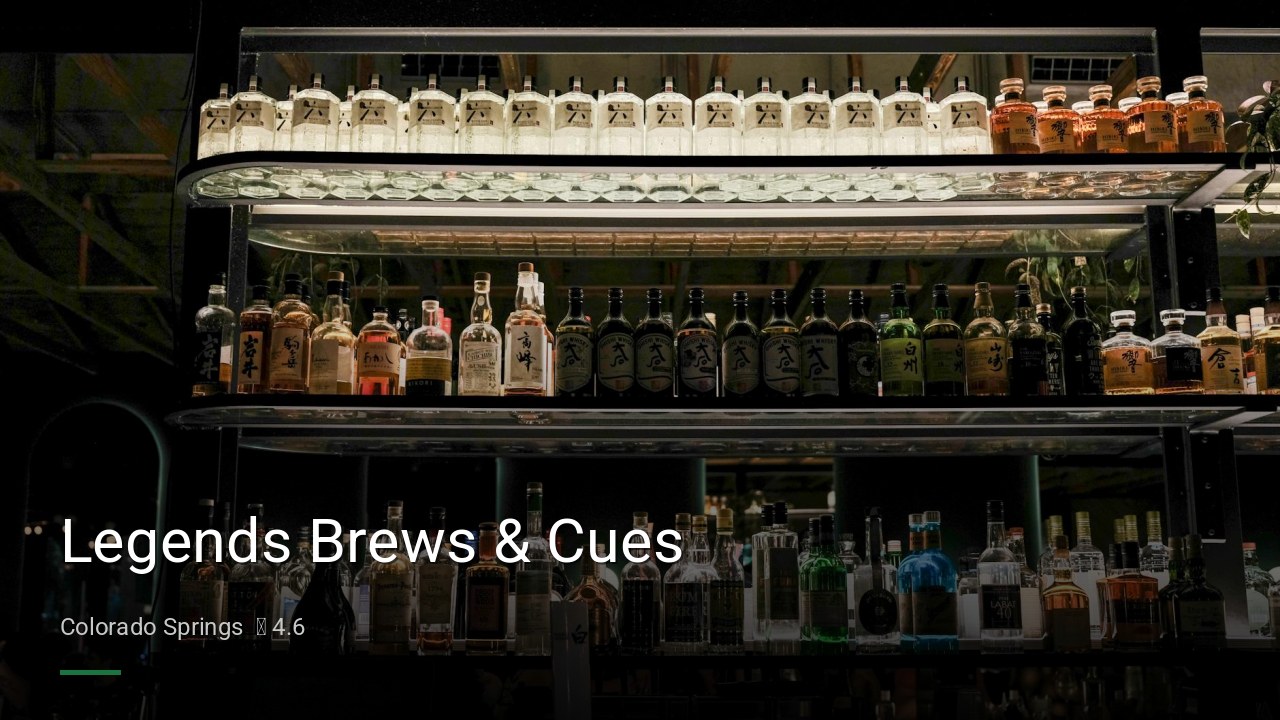 Legends Brews & Cues — Sports bars in Colorado Springs