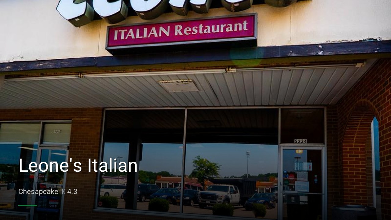 Leone's Italian - Sports Bars in Chesapeake