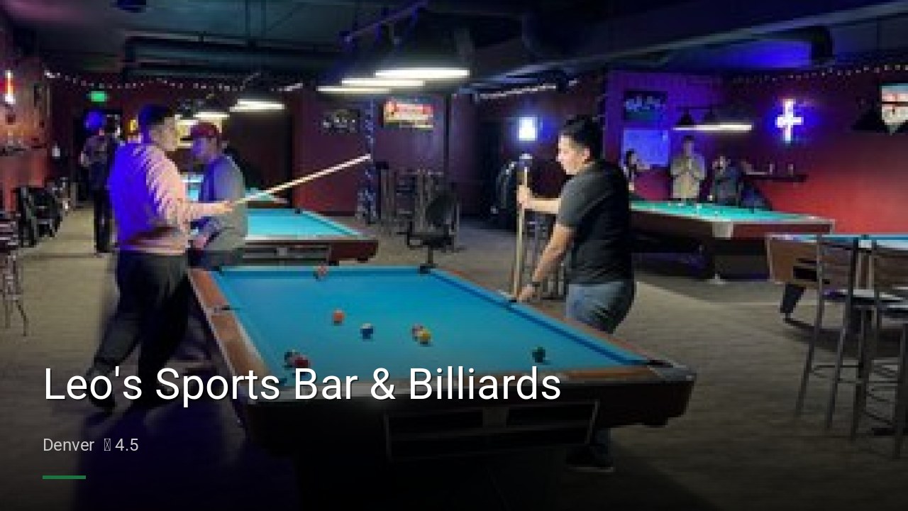 Leo's Sports Bar & Billiards - Sports Bars in Denver