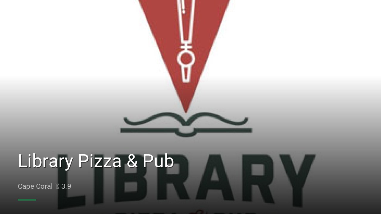 Library Pizza & Pub - Sports Bars in Cape Coral