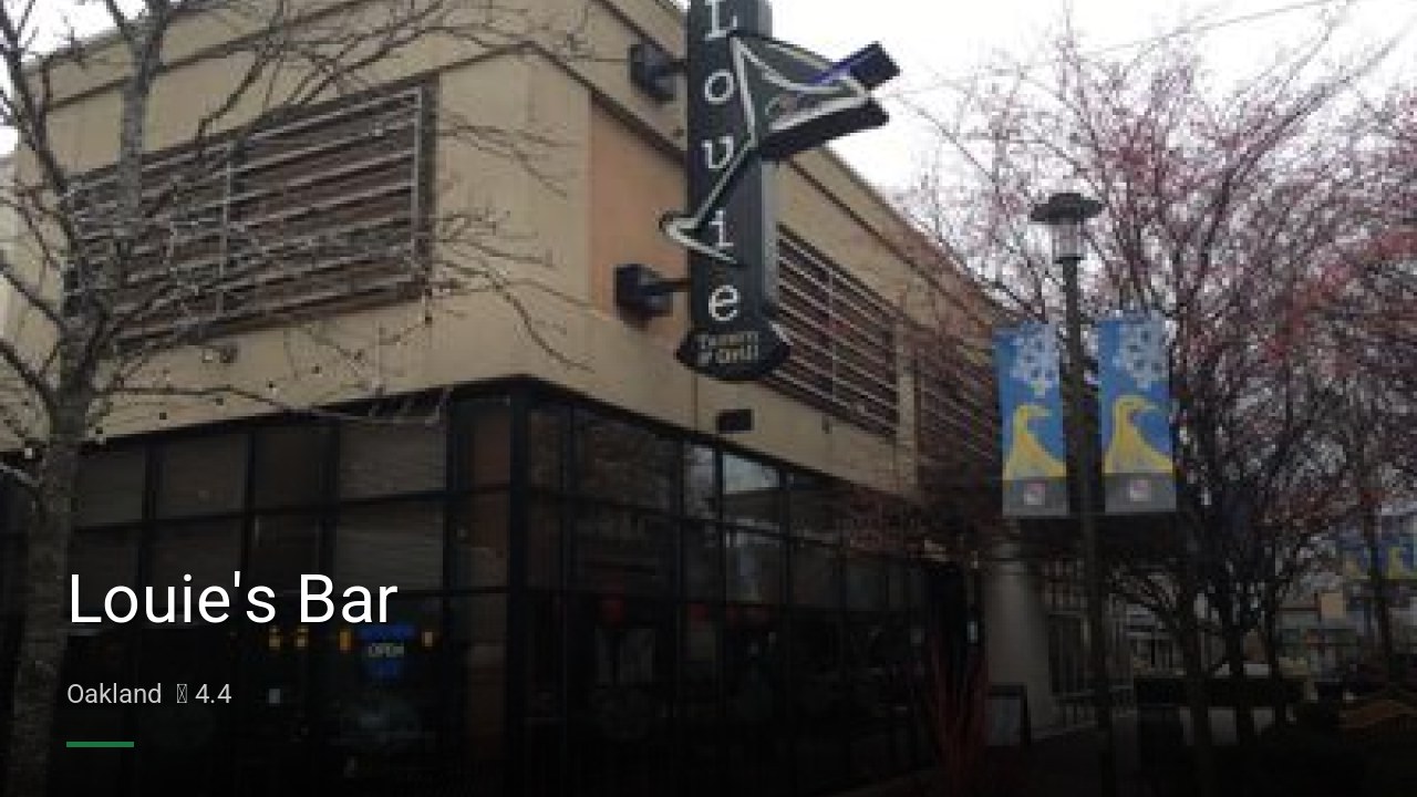 Louie's Bar - Sports Bars in Oakland