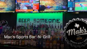 Mac’s Sports Bar -N- Grill — Sports bars in Houston