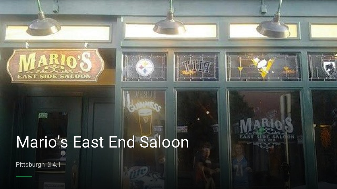 Mario's East End Saloon - Sports Bars in Pittsburgh