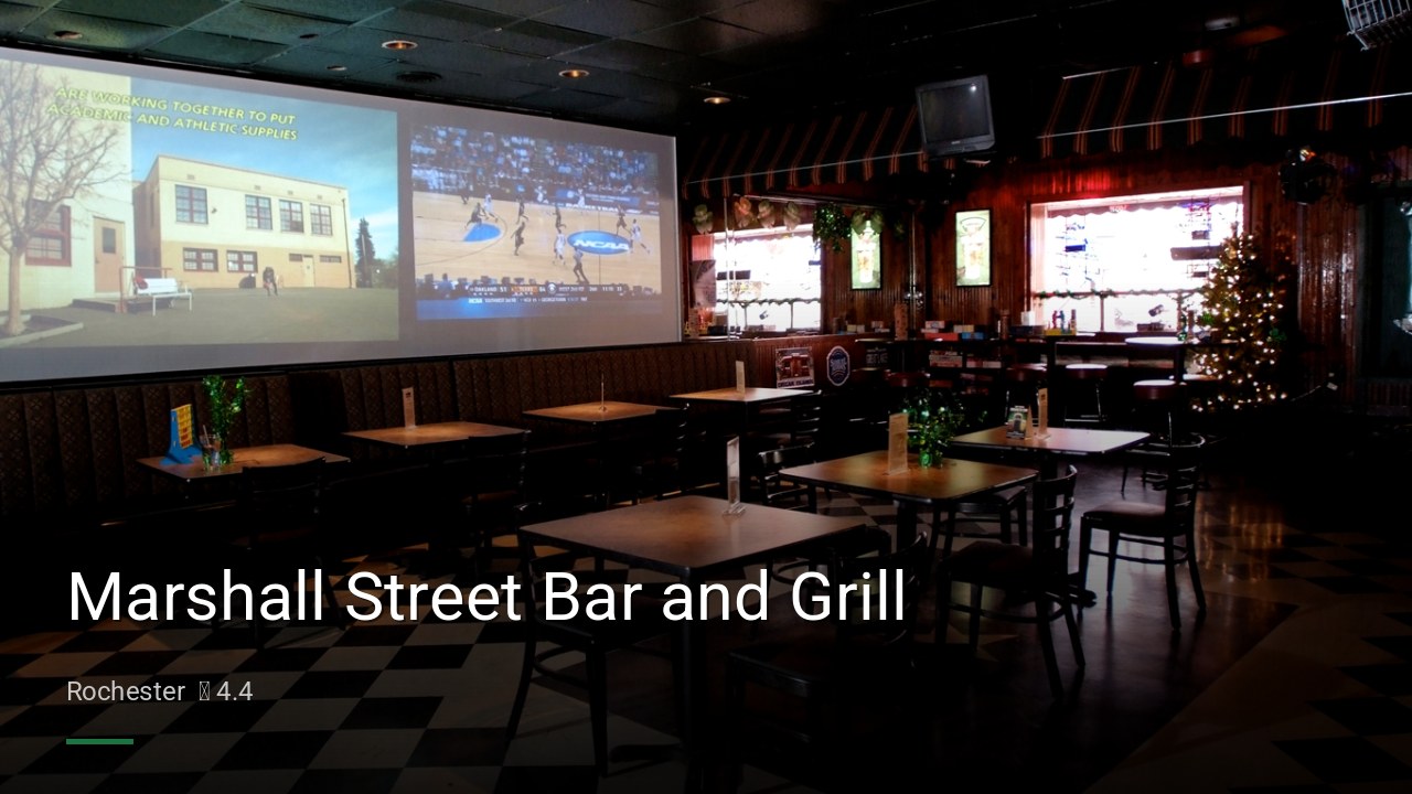 Marshall Street Bar and Grill - Sports Bars in Rochester