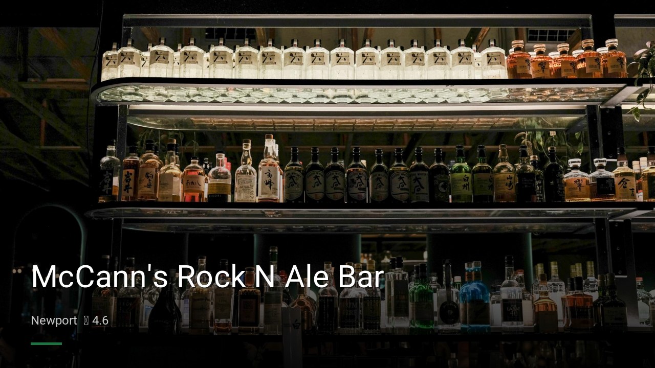 McCann’s Rock N Ale Bar — Pubs in Newport