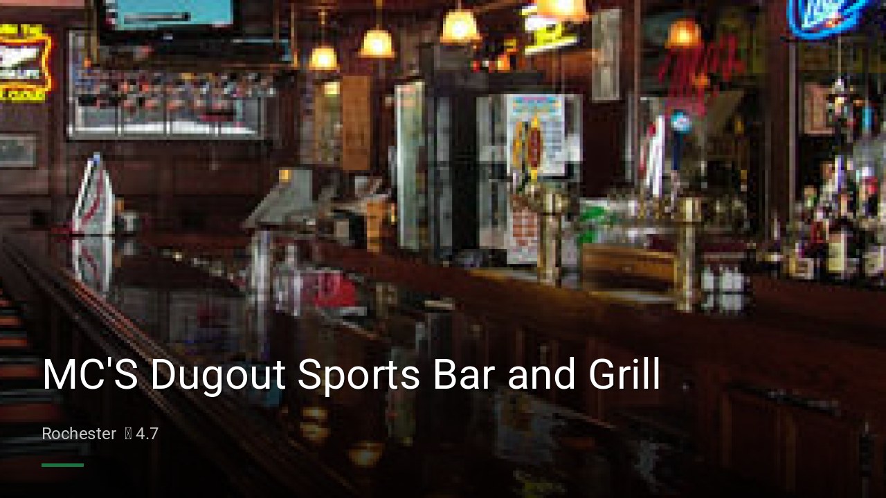 MC'S Dugout Sports Bar and Grill - Sports Bars in Rochester