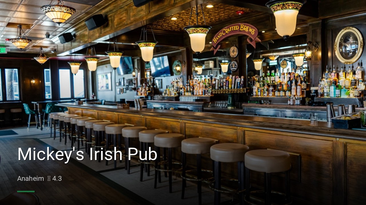 Mickey's Irish Pub - Sports Bars in Anaheim