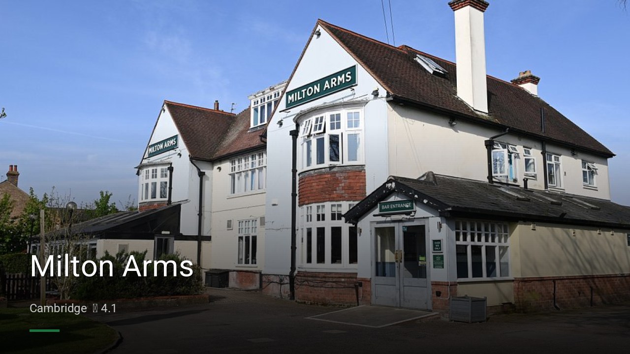 Milton Arms - Sports Bars in Cambridge