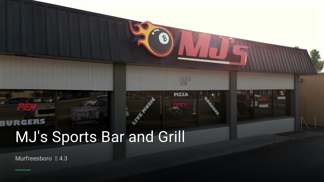 MJ's Sports Bar and Grill - Sports Bars in Murfreesboro