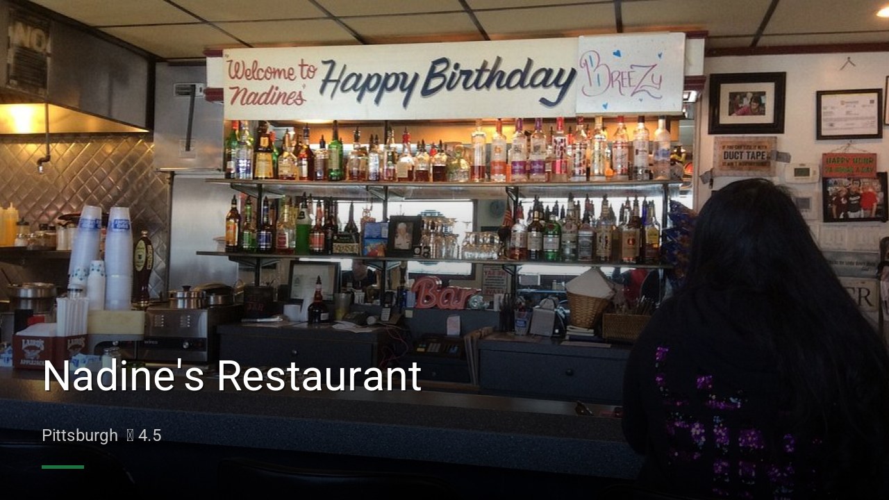 Nadine's Restaurant - Sports Bars in Pittsburgh