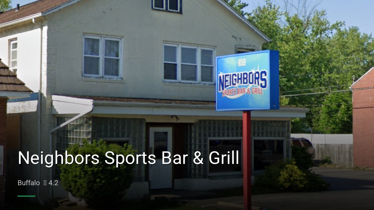 Neighbors Sports Bar & Grill - Sports Bars in Buffalo
