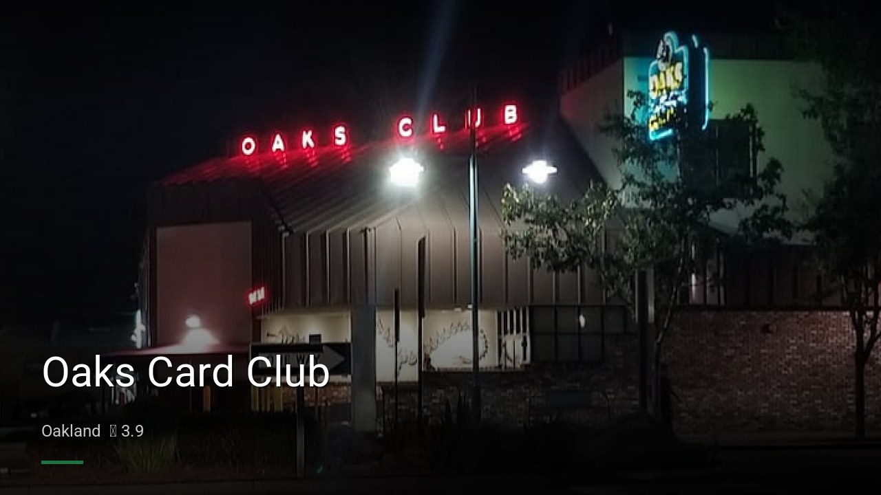 Oaks Card Club - Sports Bars in Oakland
