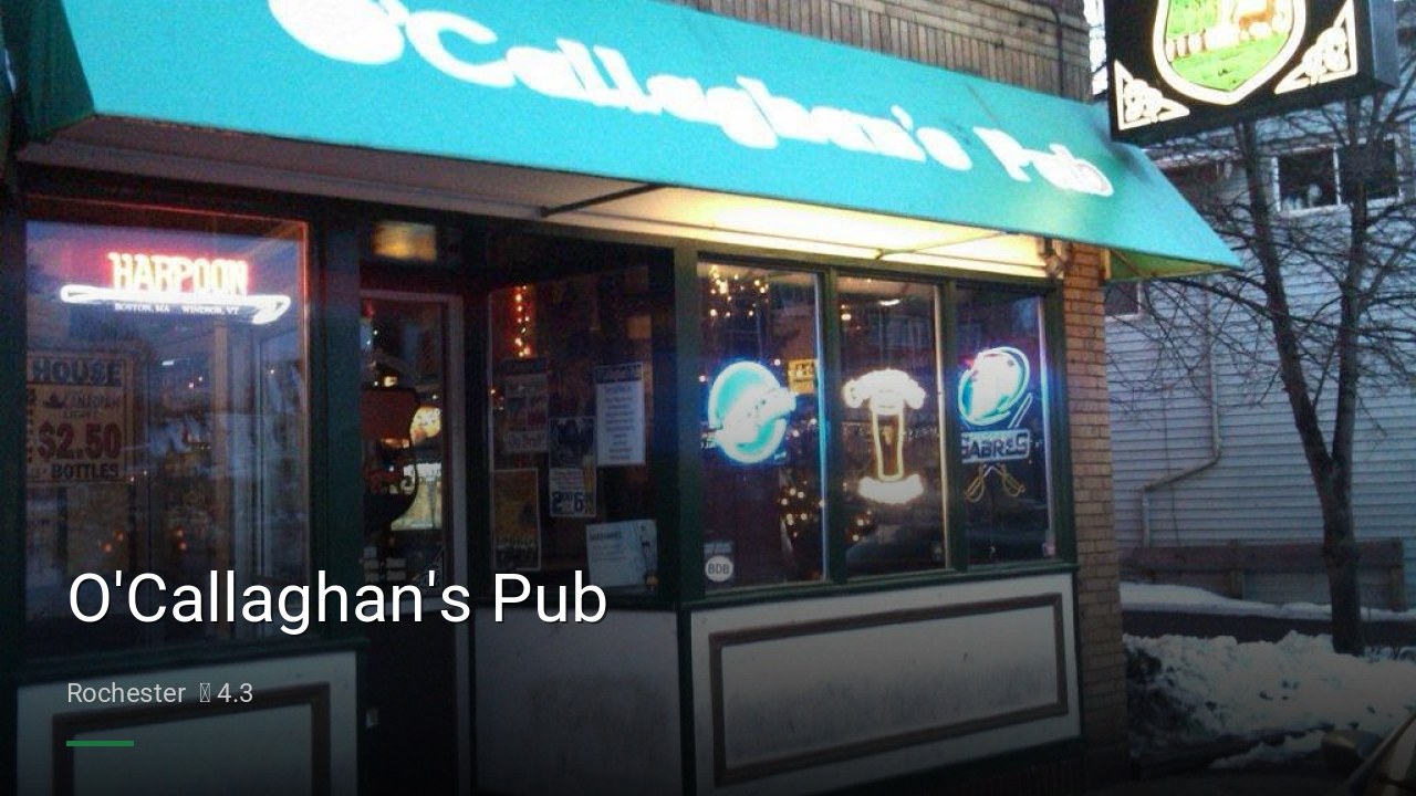 O'Callaghan's Pub - Sports Bars in Rochester