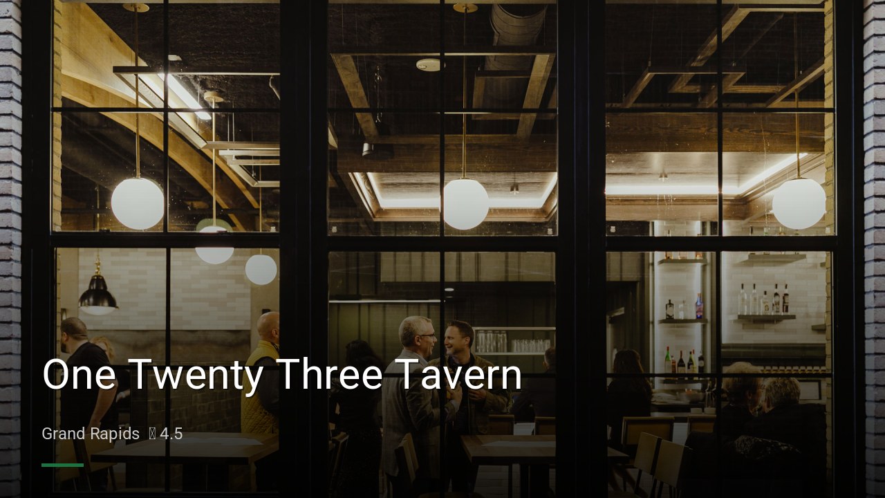 One Twenty Three Tavern - Sports Bars in Grand Rapids