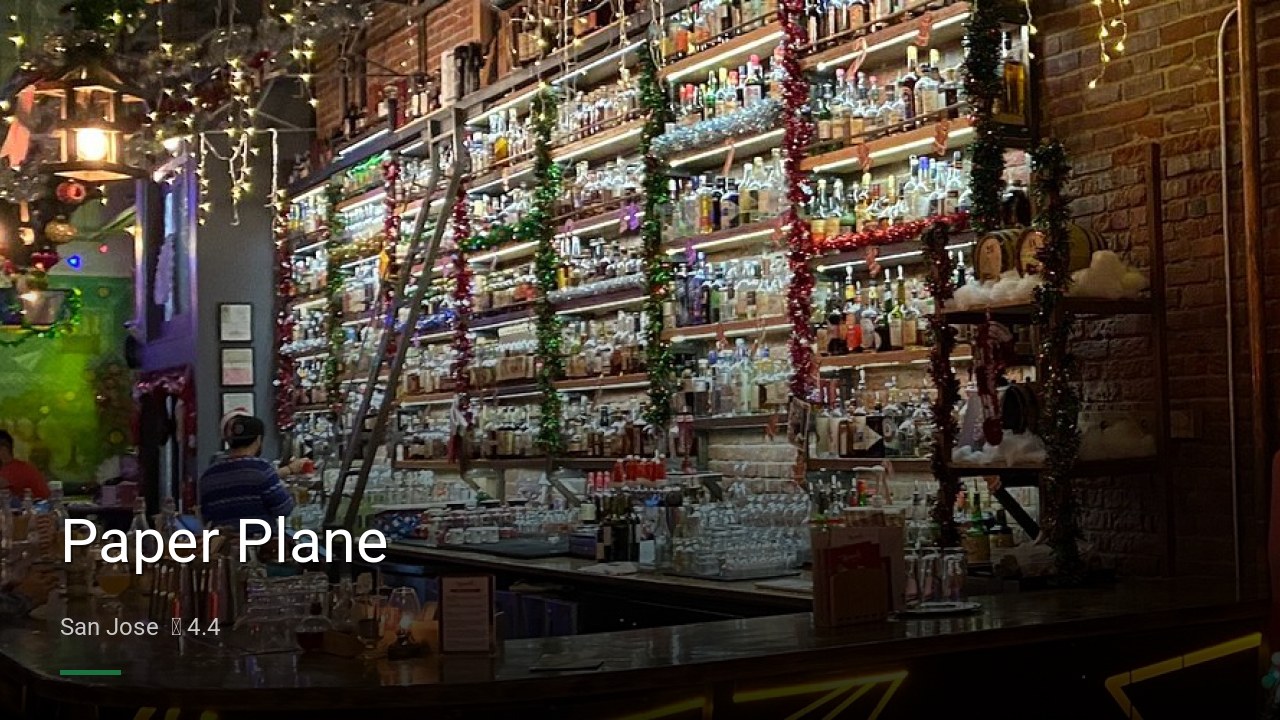 Paper Plane - Sports Bars in San Jose