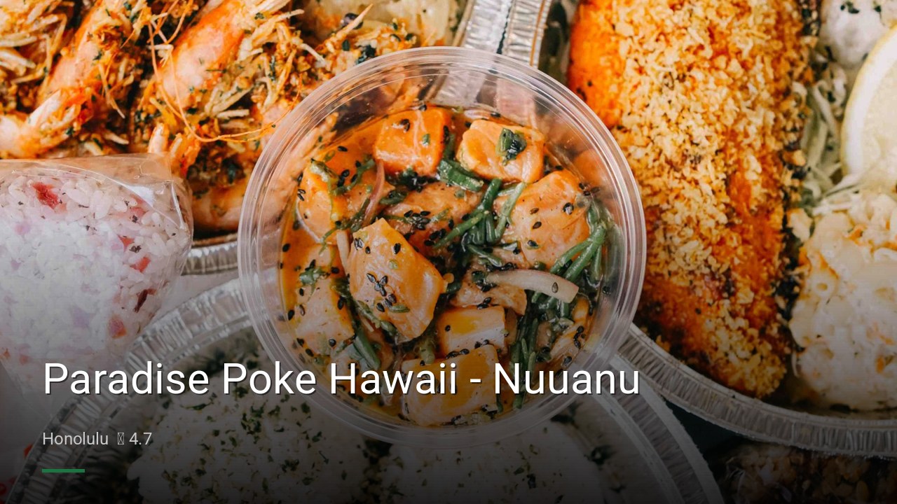 Paradise Poke Hawaii - Nuuanu - Sports Bars in Honolulu
