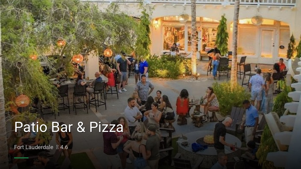 Patio Bar & Pizza — Sports bars in Fort Lauderdale