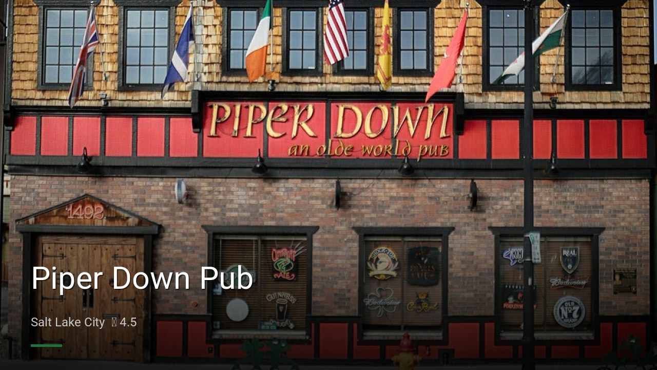 Piper Down Pub - Sports Bars in Salt Lake City