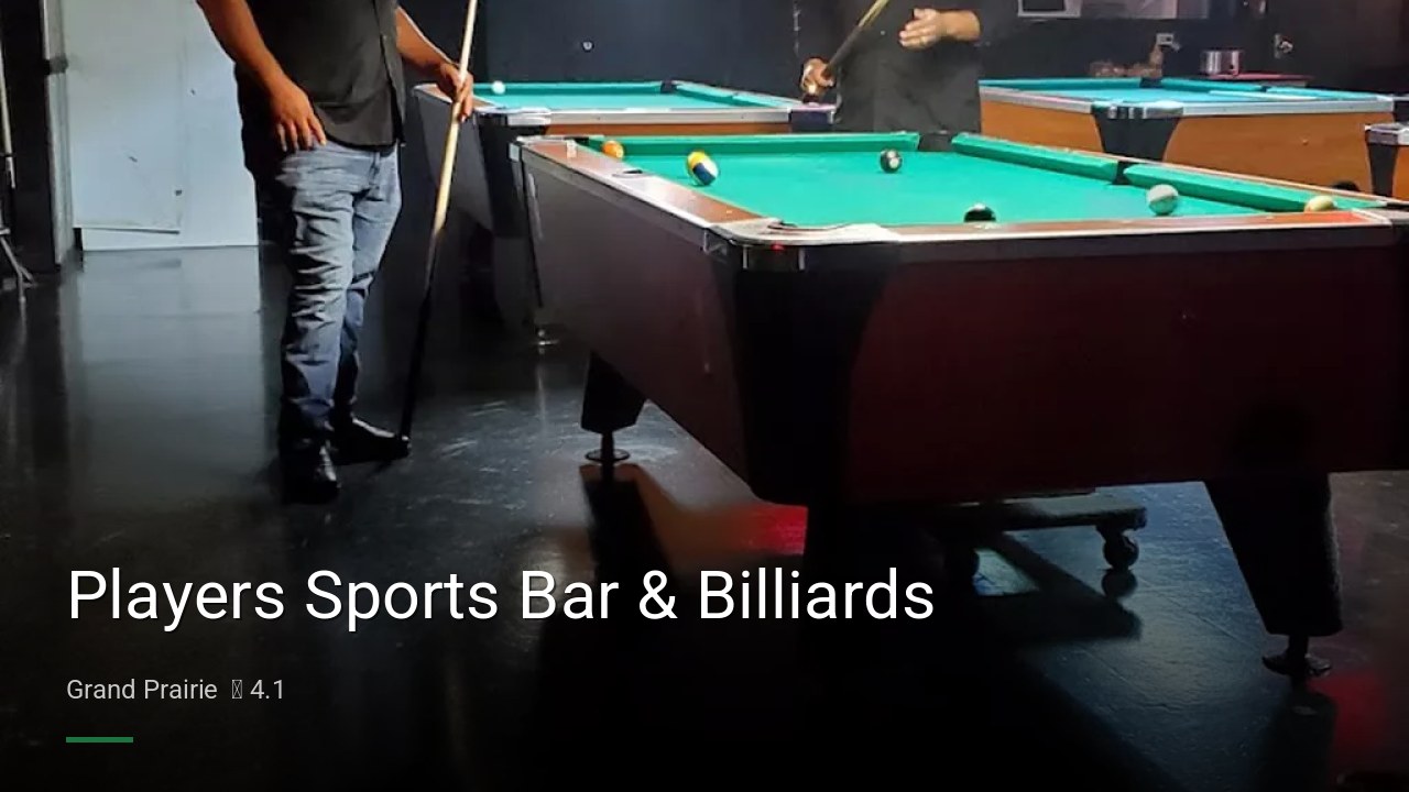 Players Sports Bar & Billiards - Sports Bars in Grand Prairie
