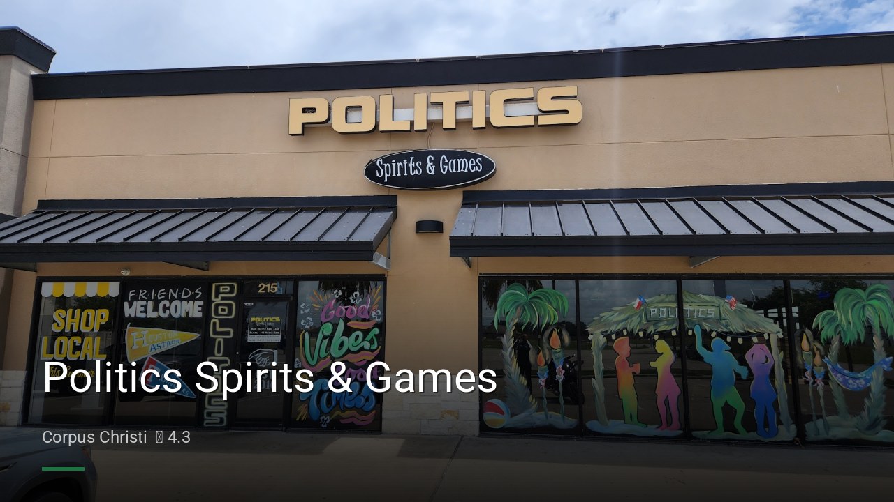 Politics Spirits & Games - Sports Bars in Corpus Christi