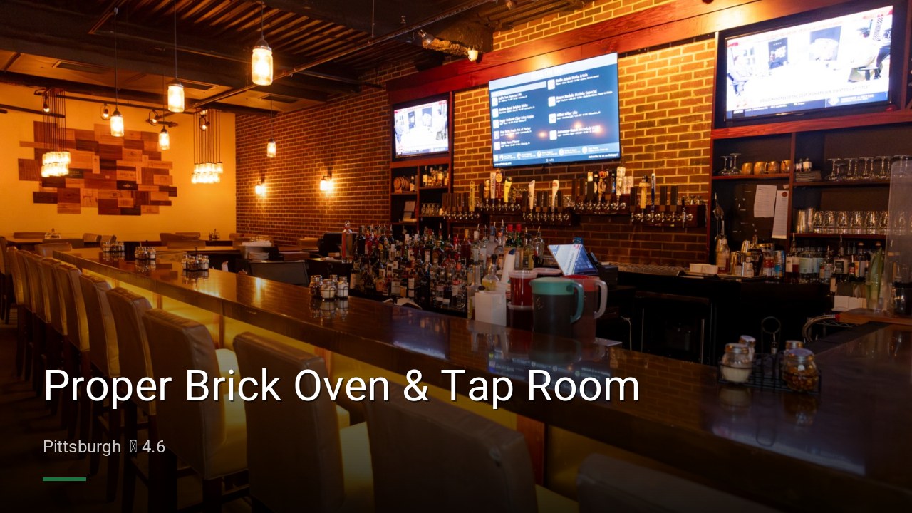 Proper Brick Oven & Tap Room - Sports Bars in Pittsburgh