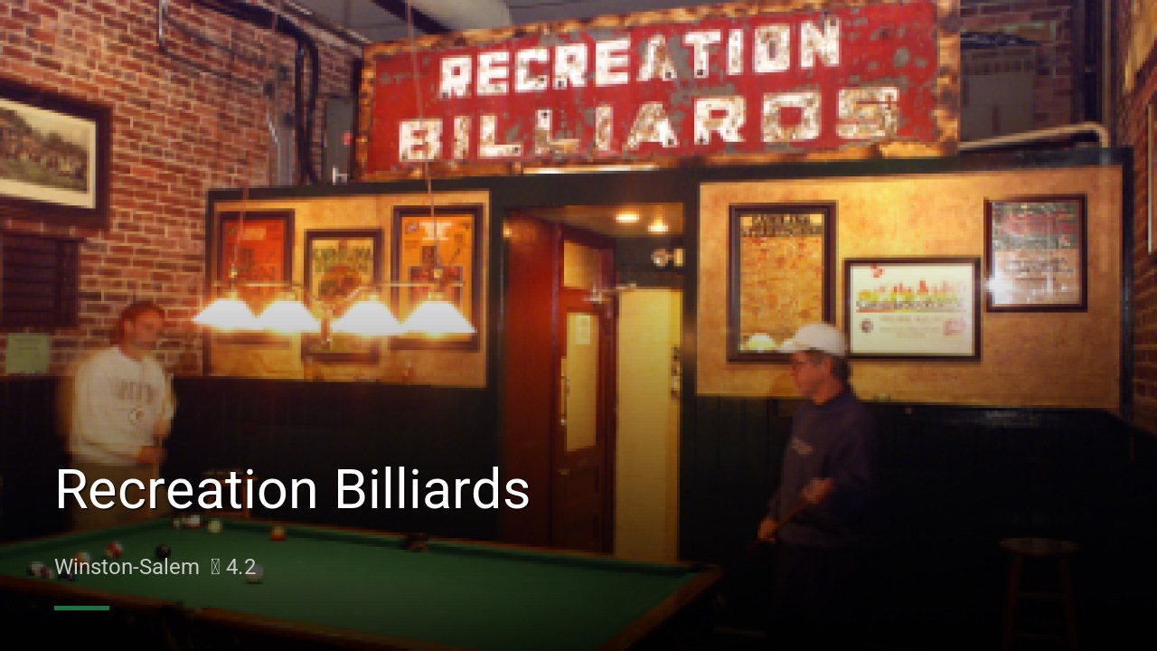 Recreation Billiards - Sports Bars in Winston-Salem