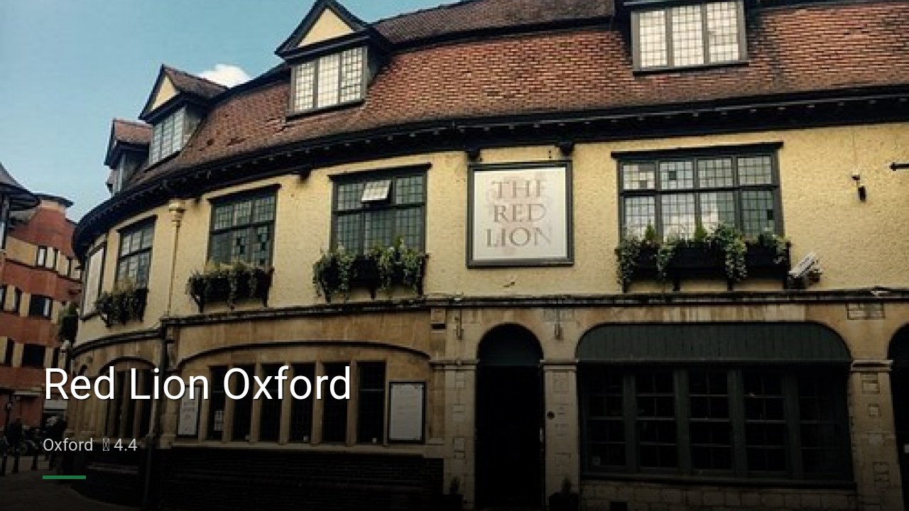 Red Lion Oxford - Sports Bars in Oxford