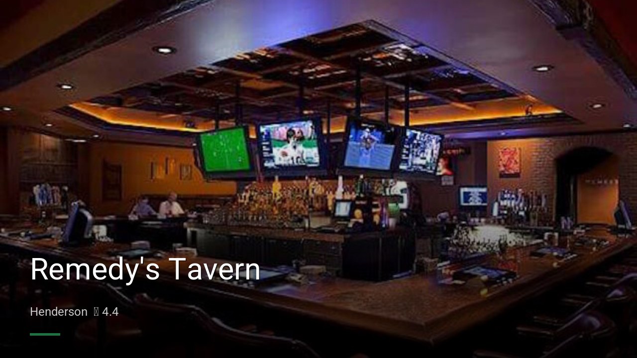 Remedy's Tavern - Sports Bars in Henderson