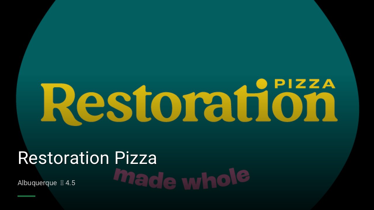 Restoration Pizza - Sports Bars in Albuquerque