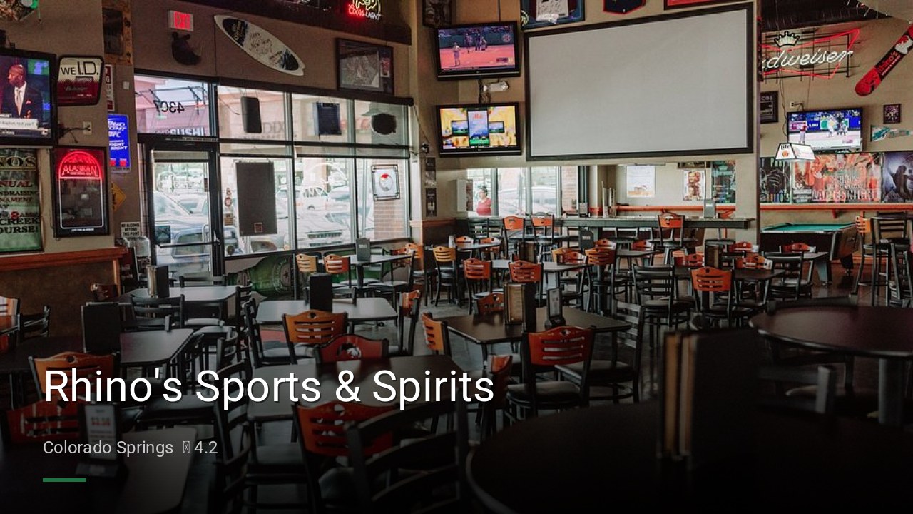 Rhino's Sports & Spirits - Sports Bars in Colorado Springs