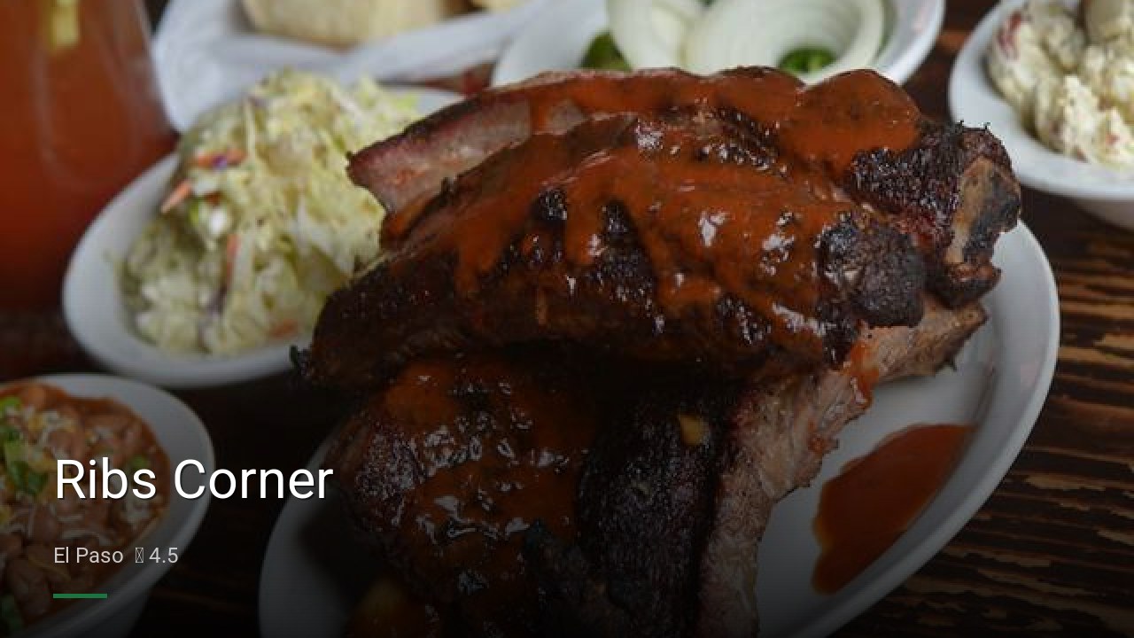 Ribs Corner - Sports Bars in El Paso