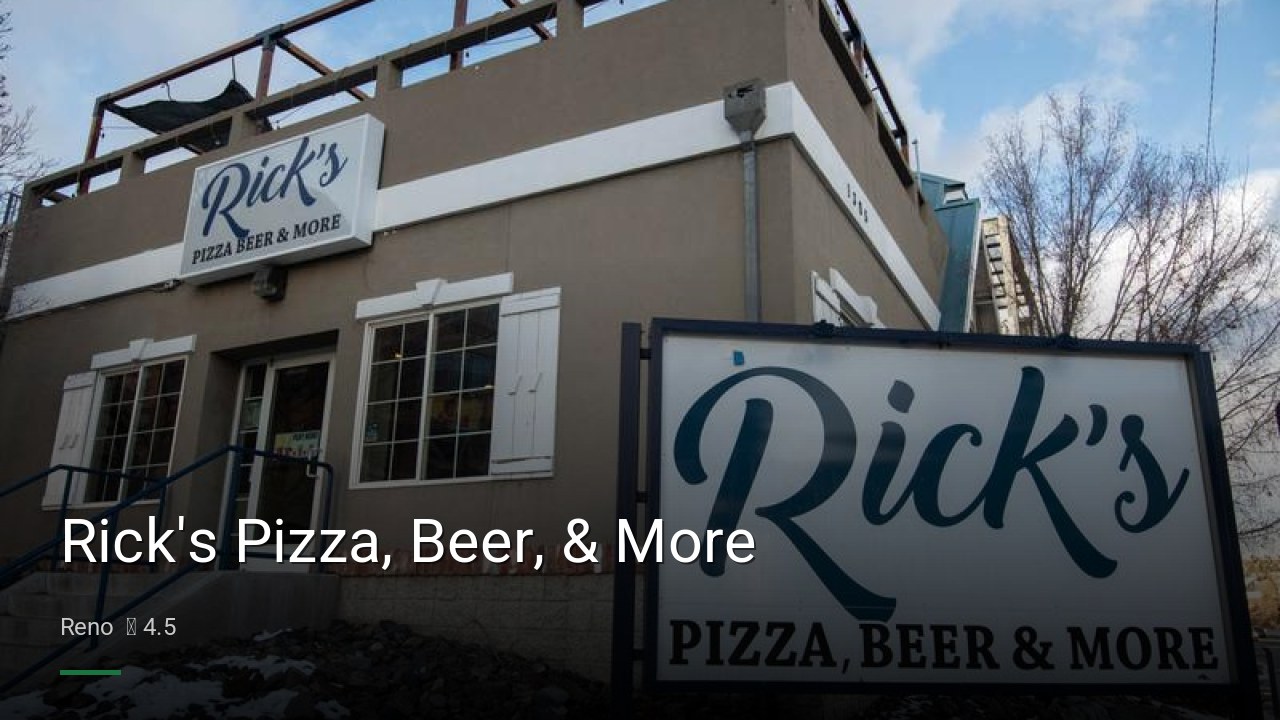 Rick's Pizza, Beer, & More - Sports Bars in Reno