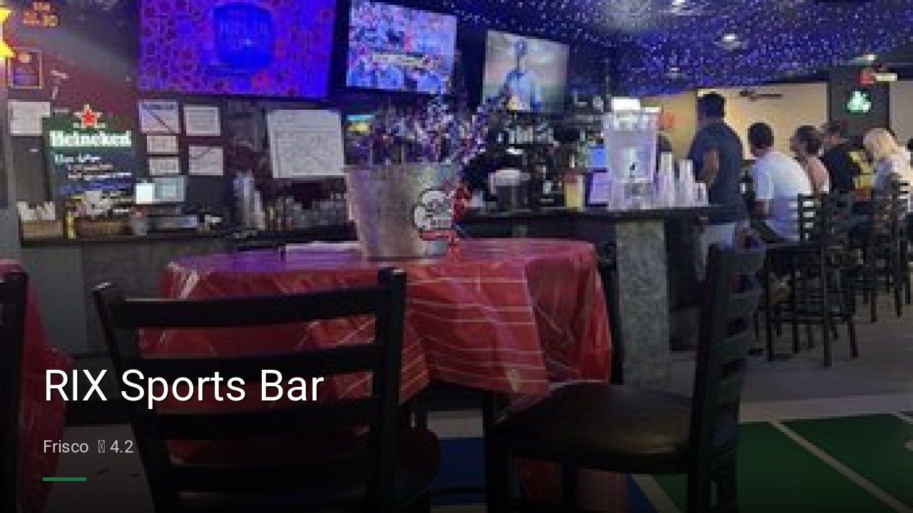 RIX Sports Bar - Sports Bars in Frisco