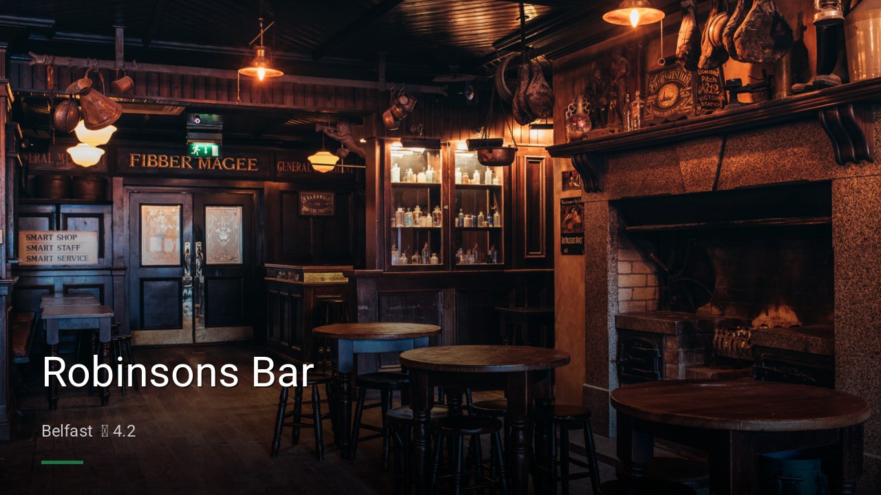 Robinsons Bar - Sports Bars in Belfast