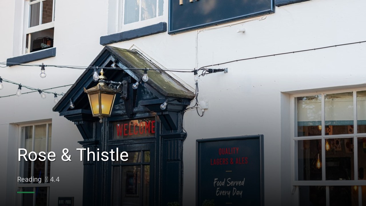 Rose & Thistle - Sports Bars in Reading