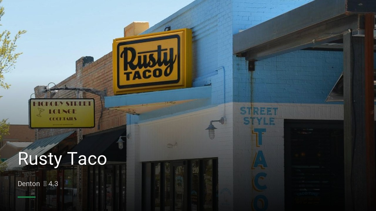 Rusty Taco - Sports Bars in Denton