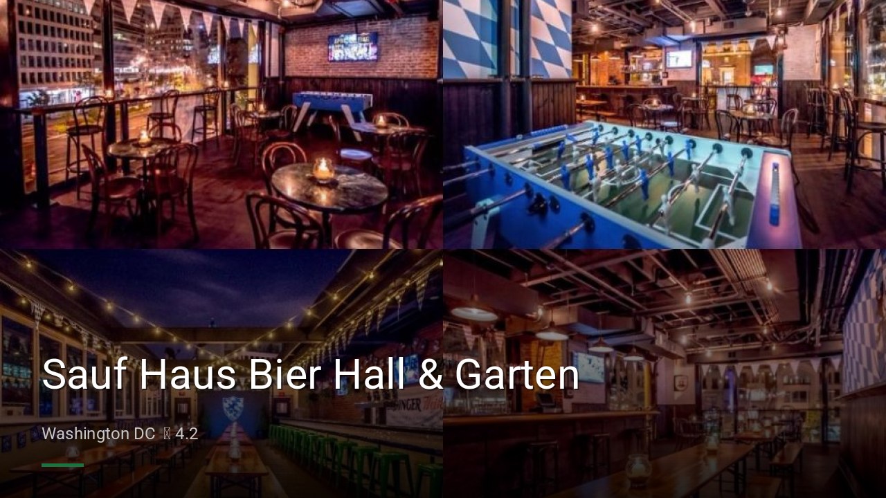 Sauf Haus Bier Hall & Garten - Sports Bars in Washington DC