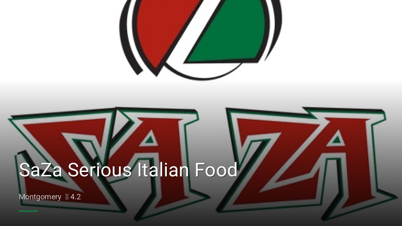 SaZa Serious Italian Food - Sports Bars in Montgomery