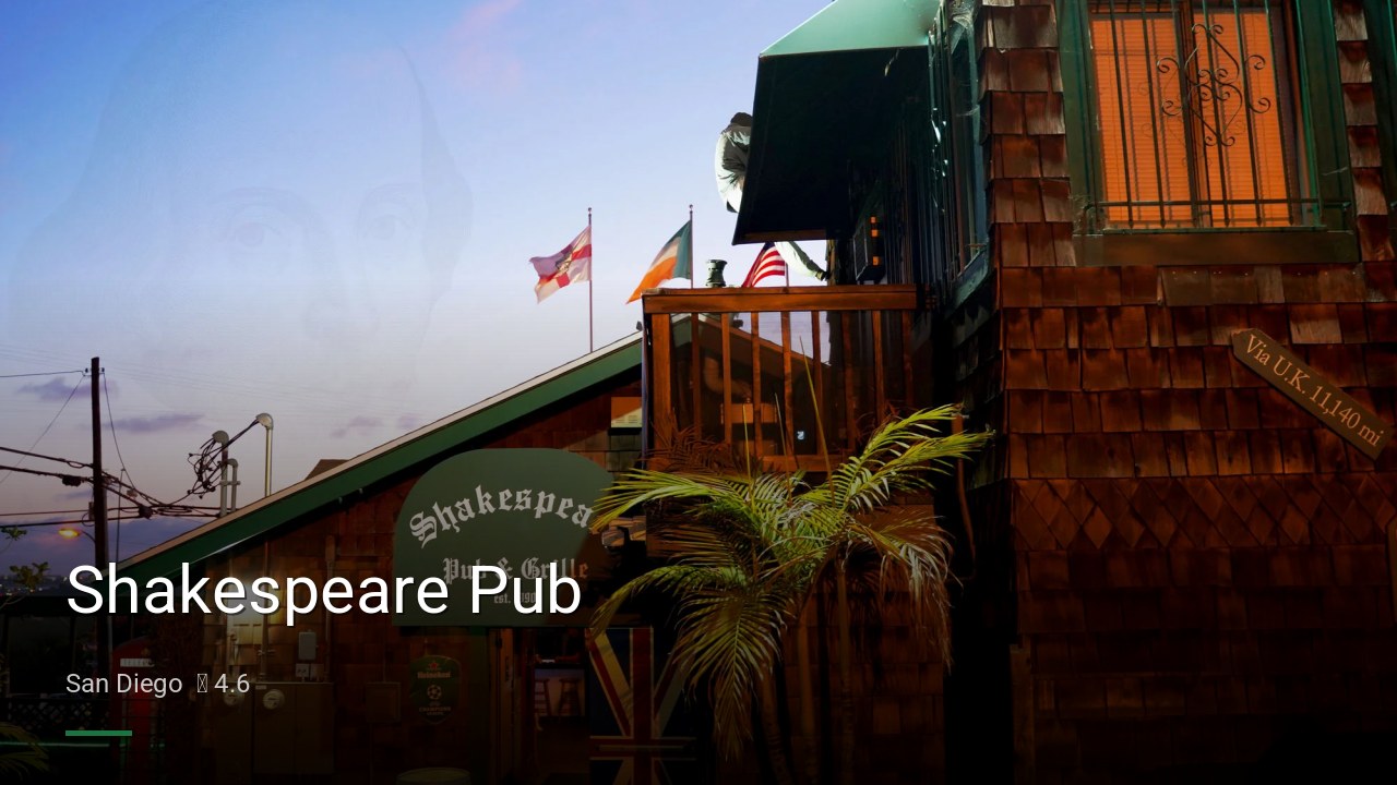 Shakespeare Pub - Sports Bars in San Diego