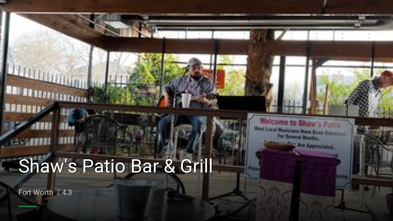 Shaw's Patio Bar & Grill - Sports Bars in Fort Worth