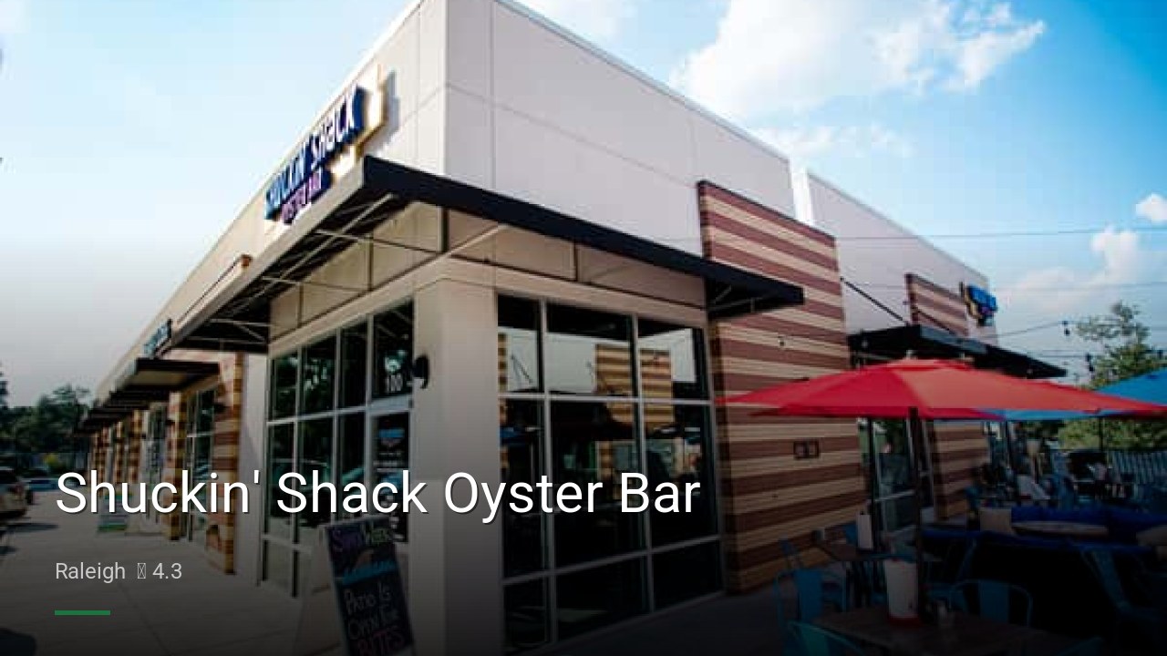 Shuckin' Shack Oyster Bar - Sports Bars in Raleigh