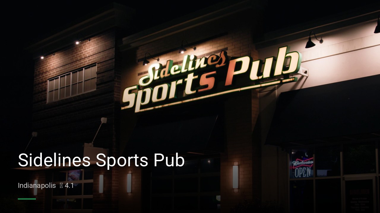 Sidelines Sports Pub - Sports Bars in Indianapolis