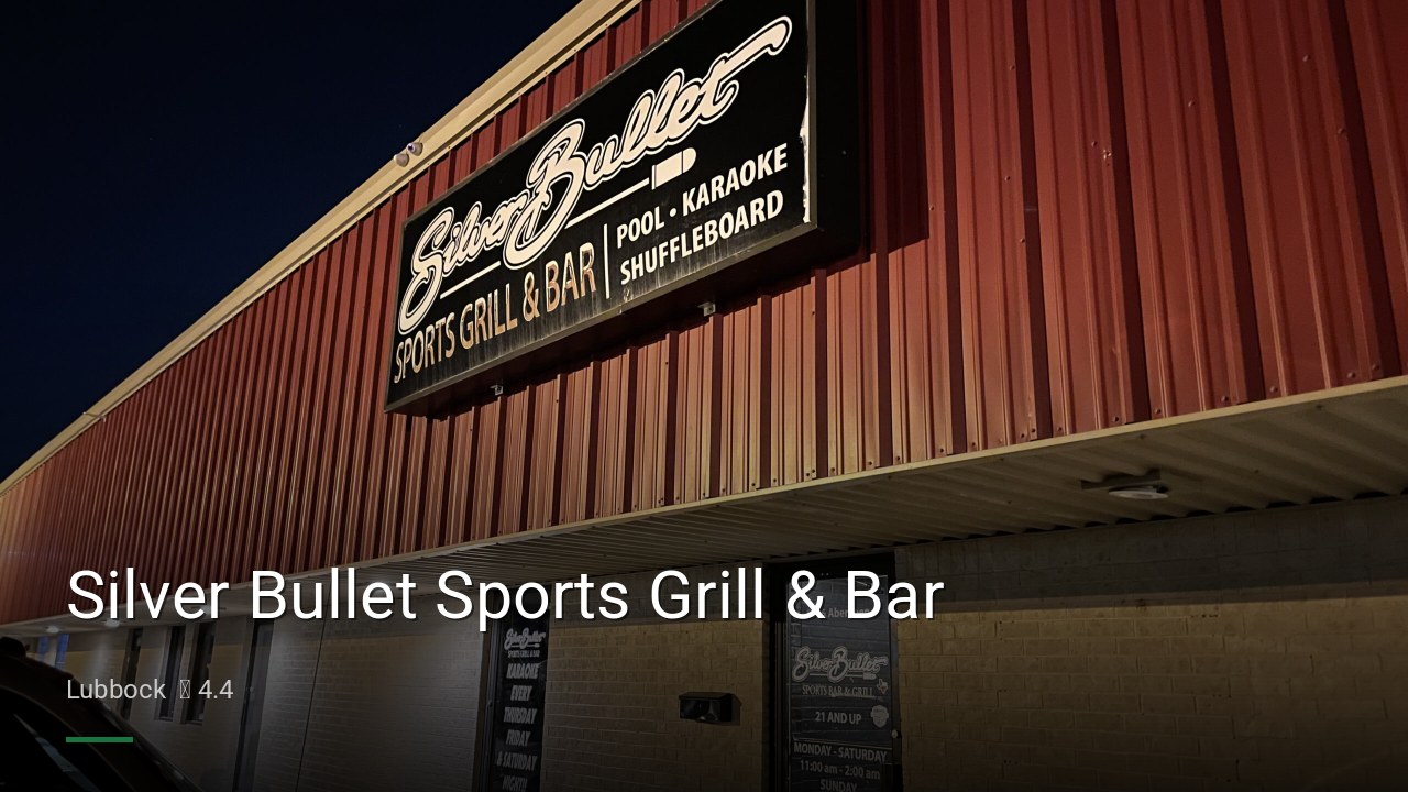 Silver Bullet Sports Grill & Bar - Sports Bars in Lubbock
