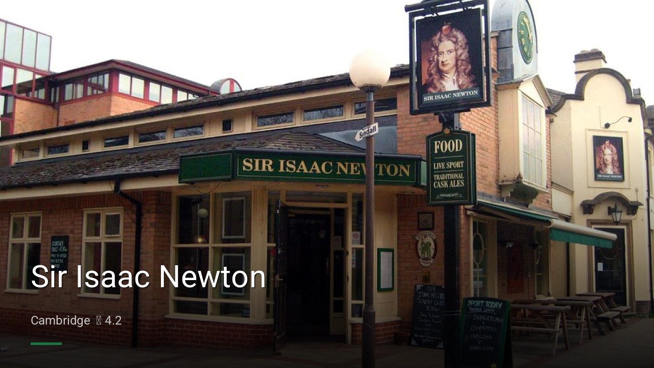 Sir Isaac Newton - Sports Bars in Cambridge