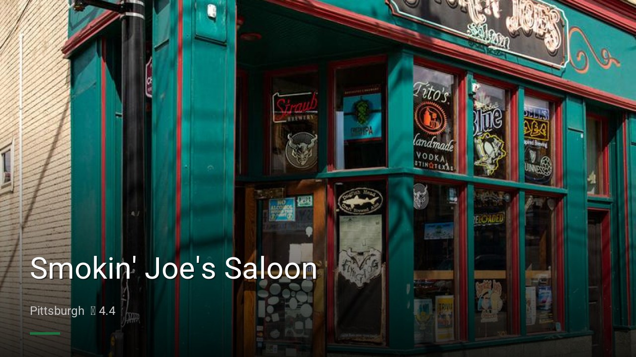 Smokin' Joe's Saloon - Sports Bars in Pittsburgh