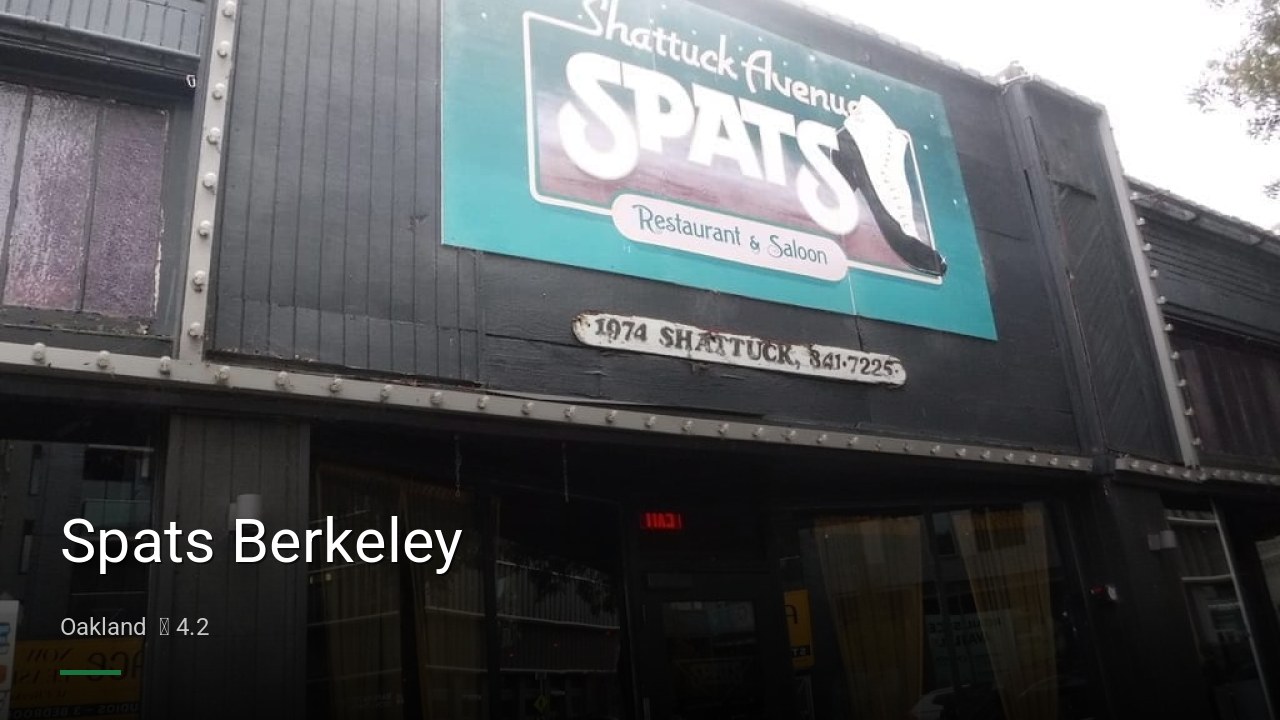 Spats Berkeley - Sports Bars in Oakland