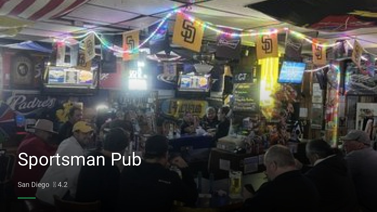 Sportsman Pub - Sports Bars in San Diego