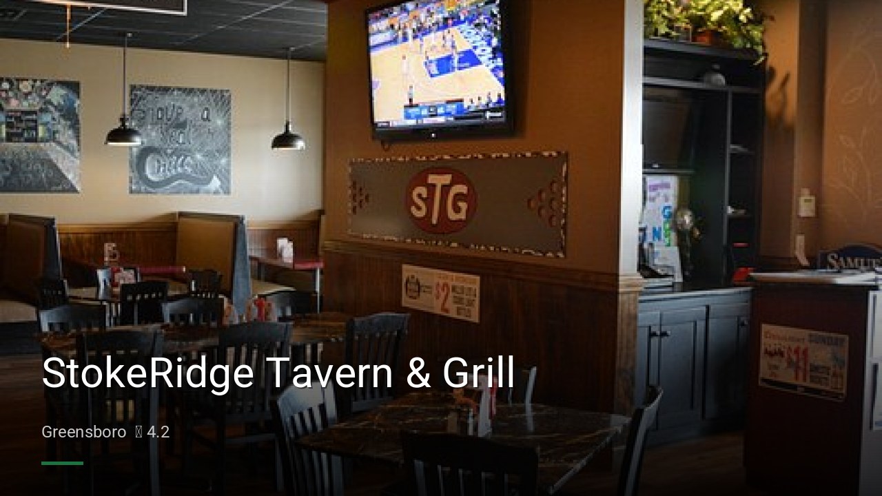 StokeRidge Tavern & Grill - Sports Bars in Greensboro